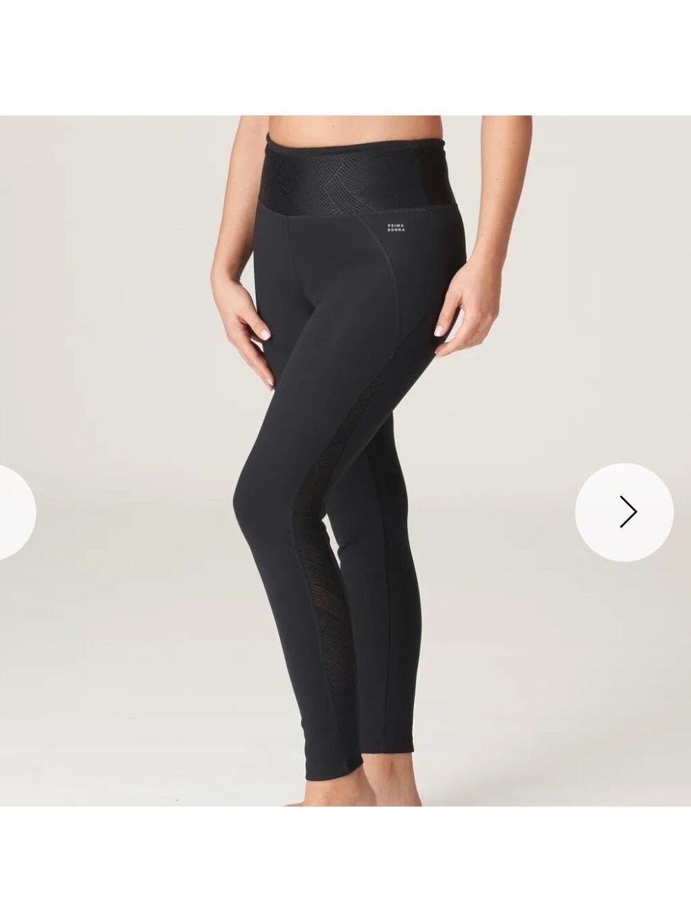 Prima Donna Sport Leggings Womens XS/S Black High Waist Compression Full Length
